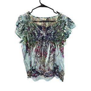 Unity World Wear Women's Blue & Green Top